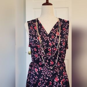 Nina Leonard wide leg, cropped leg jumpsuit.